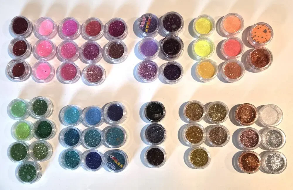 Glitter Lot 58 Colors VERY FINE 1
